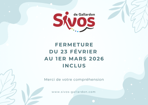 Fermeture pour congés