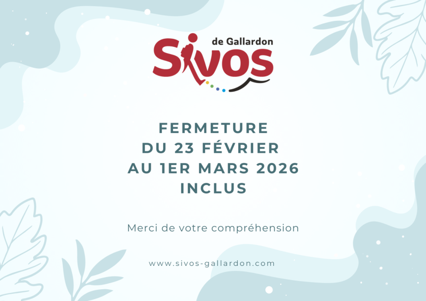 Fermeture pour congés